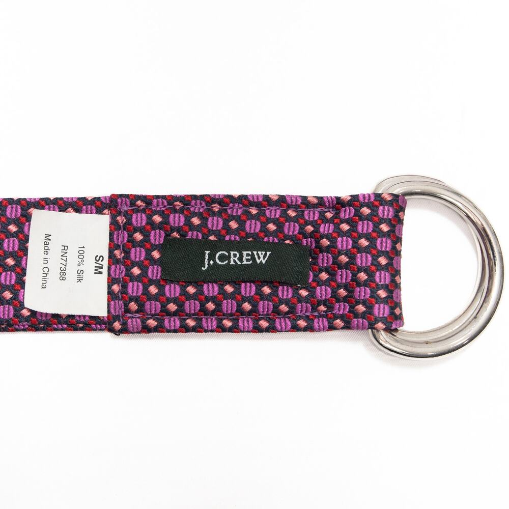 J.Crew Pink Silk D Ring Belt Size S/M - Picture 5 of 8